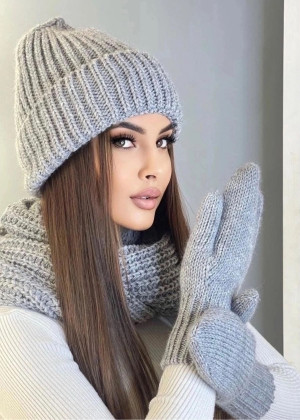 Шапка + шарф и перчатки 157145