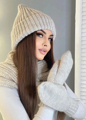 Шапка + шарф и перчатки 157146