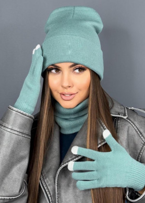 Шапка + шарф и перчатки 158633