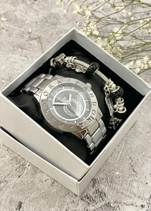 Подарочный набор для женщин часы и браслет+ коробка 161631