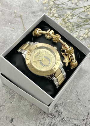 Подарочный набор для женщин часы и браслет+ коробка 161632