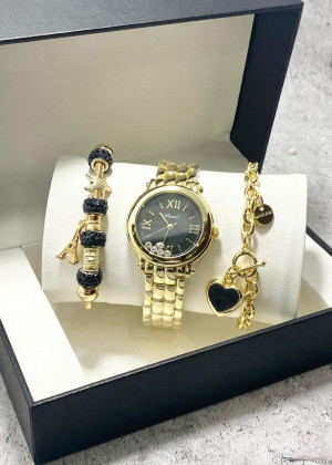 Подарочный набор для женщин часы, 2 браслета + коробка 161654