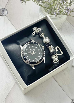 Подарочный набор для женщин часы и браслет+ коробка 161665