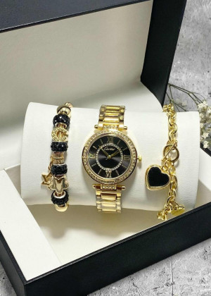Подарочный набор для женщин часы, 2 браслета + коробка 161672