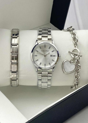 Подарочный набор для женщин часы, 2 браслета + коробка 161679