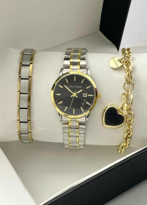 Подарочный набор для женщин часы, 2 браслета + коробка 161681