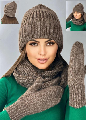 Шапка + шарф и перчатки 164263