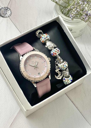 Подарочный набор для женщин часы и браслет+ коробка 170755