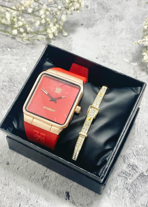 Подарочный набор для женщин часы и браслет+ коробка 170909