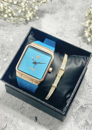 Подарочный набор для женщин часы и браслет+ коробка 170911