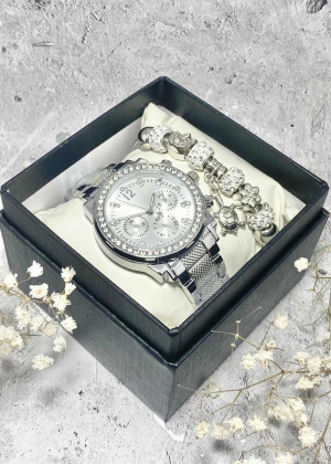Подарочный набор для женщин часы и браслет+ коробка 170943