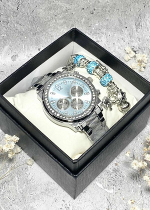 Подарочный набор для женщин часы и браслет+ коробка 170945