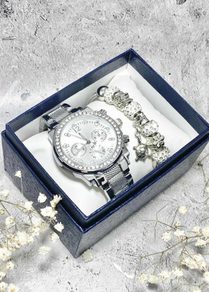Подарочный набор для женщин часы и браслет+ коробка 170946