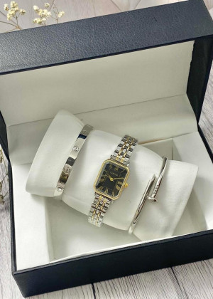 Подарочный набор для женщин часы, 2 браслета + коробка 170948