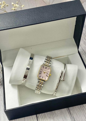 Подарочный набор для женщин часы, 2 браслета + коробка 170951