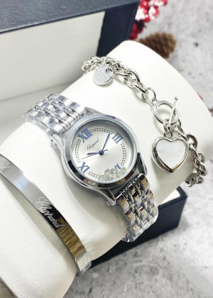 Подарочный набор для женщин часы, 2 браслета + коробка 170952