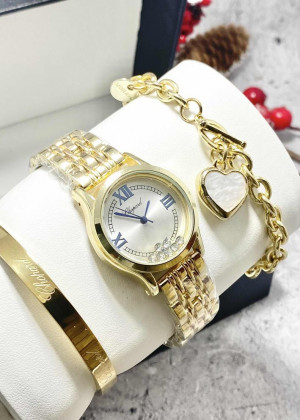 Подарочный набор для женщин часы, 2 браслета + коробка 170954