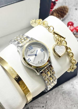 Подарочный набор для женщин часы, 2 браслета + коробка 170956