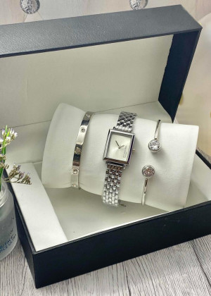 Подарочный набор для женщин часы, 2 браслета + коробка 170961