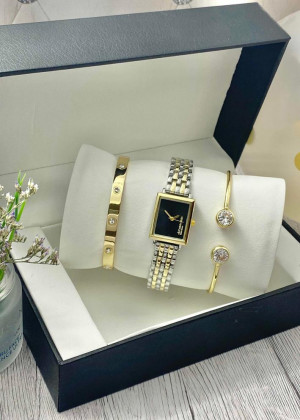 Подарочный набор для женщин часы, 2 браслета + коробка 170964