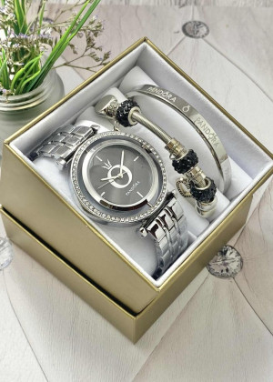 Подарочный набор для женщин часы, 2 браслета + коробка 170966