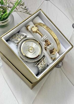 Подарочный набор для женщин часы, 2 браслета + коробка 170970