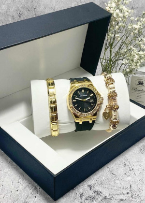 Подарочный набор для женщин часы, 2 браслета + коробка 170973