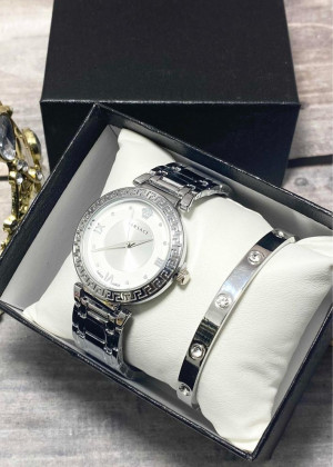 Подарочный набор для женщин часы и браслет+ коробка 170977